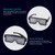 USB Chargeable LED Light Glasses Smart Glasses Fashionable Luminous Eyeglasses Glowing Glasses for Daily Decoration Bar Club KTV Party Costumes White