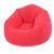 Inflatable Lounge Chair Flocking PVC Portable Folding Blow Up Sofa for Living Room Bedroom Balcony Office Travel Red