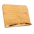 Bamboo Book Stand Foldable Wooden Cookbook Holder with 5 Angle Adjustable for Tablet Textbook Music Document