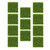 10Pcs Garden Home Plastic Crafts Micro Landscape Ornaments Simulated Turf 7.5*7.5cm
