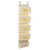 Hanging Closet Organizer Multilayer Strong Load Bearing Capacity Nonwoven Over Door Organizer Hanging Organizer with 2 Hooks Khaki 5 Compartments
