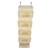 Hanging Closet Organizer Multilayer Strong Load Bearing Capacity Nonwoven Over Door Organizer Hanging Organizer with 2 Hooks Khaki 5 Compartments