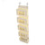 Hanging Closet Organizer Multilayer Strong Load Bearing Capacity Nonwoven Over Door Organizer Hanging Organizer with 2 Hooks Khaki 5 Compartments