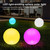Solar Floating Ball Pool Light IP68 Water Resistant Brightness Adjustment 2/4/6/8H Timing Solar Floating Lights for Pool