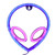 Alien Neon Sign Decorative Neon Light Night Lamp for Bedroom Children's Room Bar Decor USB Or Battery Powered(Pink Eye Blue Face )