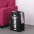 Practical Foldable Laundry Bag Washing Dirty Clothes Laundry Basket  Storage Bag with Alloy Handle--Black