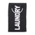 Practical Foldable Laundry Bag Washing Dirty Clothes Laundry Basket  Storage Bag with Alloy Handle--Black