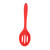 3Pcs Silicone Cooking Spoon Easy to Clean Scratch Resistant Space Saving Kitchen Salad Spoon for Kitchen Red