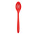 3Pcs Silicone Cooking Spoon Easy to Clean Scratch Resistant Space Saving Kitchen Salad Spoon for Kitchen Red