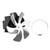 Wood Stove Fan Heat Powered 6 Blades Hanging Stove Fan Silent Flue Pipe Hanging Fireplace Fan Eco Friendly Wall Mount Silver