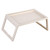 Foldable Desk Breakfast Bed Table Computer Laptop Holder Portable Serving Tray Beige