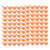 100pcs Blank Livestock Ear Tag Thickened TPU Reusable Animal Ear Label for Dairy Cattle Beef Cattle Yaks Horses Camels Orange