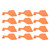 100pcs Blank Livestock Ear Tag Thickened TPU Reusable Animal Ear Label for Dairy Cattle Beef Cattle Yaks Horses Camels Orange