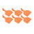100pcs Blank Livestock Ear Tag Thickened TPU Reusable Animal Ear Label for Dairy Cattle Beef Cattle Yaks Horses Camels Orange