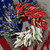 4th of July Independence Day Wreath White Red Blue Rice Ear Wreath Patriotic Decorations Memorial Day Flag Day Veterans Day