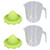 2Pcs Citrus Orange Juicer Lemon Manual Hand Squeezer PP Multi Function for Household Green