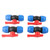 4Pcs PE Straight Ball Valve Shutoff Valve Home Garden Pipeline Fittings Accessories1in