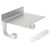 Space Aluminum Wall‑Mounted Roll Paper Rack Toilet Paper Holder with Phone Storage Shelf Silver