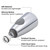 Kitchen Sink Faucet Head 2-Function Pull Out Spray Head with Check Valve Replacement Part G1/2 Connections Polished Chrome