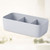 1Pc Socks Storage Box Stacklable Plastic Underwears Organizer for Home Bedroom(Grey Three Cell)