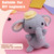 Beginners Crochet Kit Animal Elephant Crochet Starter Kit with Easy Peasy Yarn, Polyester Fiber Filler, Crochet Hooks, Step-by-Step Video Tutorial for DIY Craft Gift
