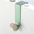 Over The Door Hooks Strong Load Bearing Capacity Space Saving Metal Door Hanger Hooks with Wooden Hook for Coat Hat Bag Nordic Green