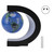 Magnetic Levitation Globe Ornament 6in Rotating Luminous Globe Office Innovative Decoration C Shape English Version 100‑240V Dark Blue AU Plug
