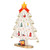 Wooden Christmas Tree Tabletop Decoration Desktop Christmas Tree with Mini Ornaments for Tabletop Decoration Ornament White