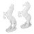 Eruopean Style Horse Sculpture Home Desk Decor Ornament Photograph Props (White)