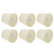 6Pcs Fabric Cloth Lampshade Lamp Cover Replacement for E14 Chandelier Wall Lamps Beige