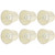 6Pcs Fabric Cloth Lampshade Lamp Cover Replacement for E14 Chandelier Wall Lamps Beige