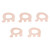 5Pcs Baby Teething Toys Wood Pain Relief Teether Pendant for DIY Making Necklace Bracelets