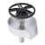 Sink Glass Rinser G1/2 Male Thread Automatic Rotation Cup Washer with Pull Out Spray Head for Kitchen Milk Tea Shop Silver Basin US Type 9/16 Hose