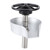 Sink Glass Rinser G1/2 Male Thread Automatic Rotation Cup Washer with Pull Out Spray Head for Kitchen Milk Tea Shop Silver Basin US Type 9/16 Hose