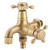 G1/2in Thread Bathroom Copper Single Cold Faucet Washing Machine Mop Pool Water Tap Retro Gold