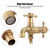 G1/2in Thread Bathroom Copper Single Cold Faucet Washing Machine Mop Pool Water Tap Retro Gold