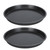 2Pcs Non Stick Pizza Pan Deep Thickened Carbon Steel Baking Pan for Kitchen Bakery12in