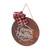 Christmas Wooden Front Door Sign Pendant Bowknot Round Hanging Sign Party Decorations 300mm