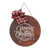 Christmas Wooden Front Door Sign Pendant Bowknot Round Hanging Sign Party Decorations 300mm