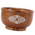 Wooden Rice Bowl Jujube Wood Anti Scald Exquisite Elegant Round Wooden Bowl for Kitchen Platinum Silver Type
