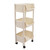 Movable Vertical Shelf PP Essy To Install Save Space Slide Out Utility Cart for Office Bathroom 3 Layers With Wheel