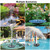 Polycrystalline Solar Panel Fountain Outdoor Pool Floating Fountain Bird Bathtub Fountain Patio Garden Water Fountain Lights