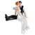 Wedding Cake Toppers Couple Bride and Groom Resin Figurine Funny Decoration