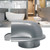 304 Stainless Steel Exhaust Hood Weatherproof Round Ventilation Grill Range Hood Exhaust Pipe Cover 100mm U Shaped