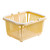 Mini Storage Basket Multifunctional Compact Plastic Organizer Basket with Handle for Desk Yellow