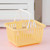 Mini Storage Basket Multifunctional Compact Plastic Organizer Basket with Handle for Desk Yellow