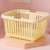 Mini Storage Basket Multifunctional Compact Plastic Organizer Basket with Handle for Desk Yellow