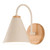 Corridor Wall Lamp Iron Lampshade Wall Mounted Curved Light for Bedroom Living Room Study Without Lamp Bulb White