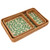 3 Pcs Rattan Fruit Tray Rectangular Fruit Tray Multi Purpose Storage Tray for Home Restaurant Green Willow