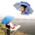77cm Sunscreen Windproof Head Mounted Umbrella Top Folding Hat Umbrella(Raindrop Blue)